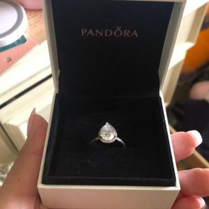 Pandora large teardrop ring! COMES WITH BOX